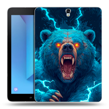 Силиконовый чехол на Samsung Galaxy Tab S3 с принтом Медведь