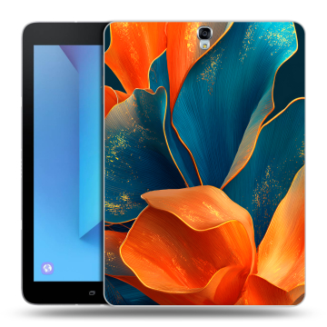 Силиконовый чехол на Samsung Galaxy Tab S3 с принтом Цветы