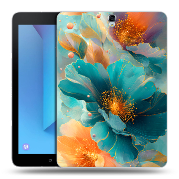 Силиконовый чехол на Samsung Galaxy Tab S3 с принтом Цветы