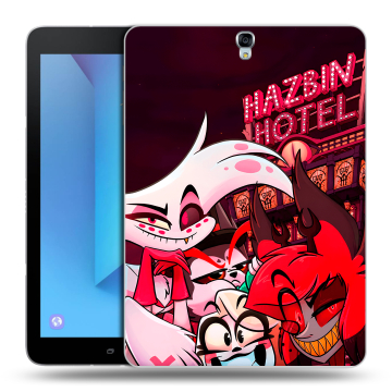 Силиконовый чехол на Samsung Galaxy Tab S3 с принтом Hazbin Hotel Отель Хазбин