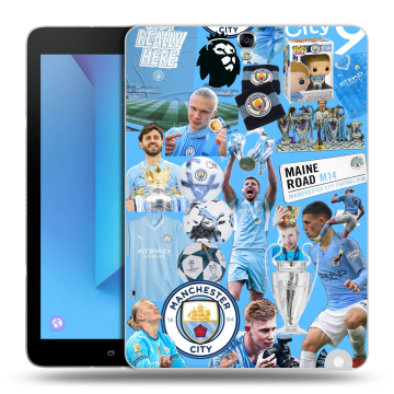 Силиконовый чехол на Samsung Galaxy Tab S3 с принтом Man City Манчестер Сити