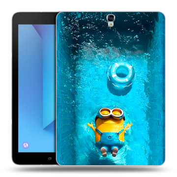 Силиконовый чехол на Samsung Galaxy Tab S3 с принтом Миньоны