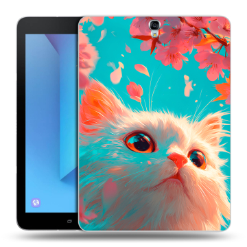 Силиконовый чехол на Samsung Galaxy Tab S3 с принтом Красивый кот