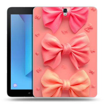 Силиконовый чехол на Samsung Galaxy Tab S3 с принтом Розовые бантики