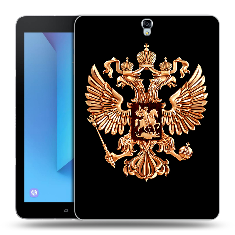 Силиконовый чехол на Samsung Galaxy Tab S3 с принтом Герб России золотой Силиконовый чехол на Samsung Galaxy Tab S3 с принтом Герб России золотой