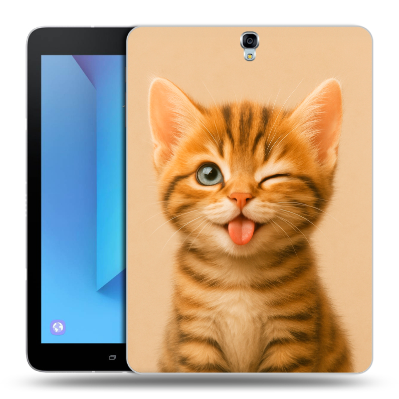 Силиконовый чехол на Samsung Galaxy Tab S3 с принтом котенок Силиконовый чехол на Samsung Galaxy Tab S3 с принтом котенок