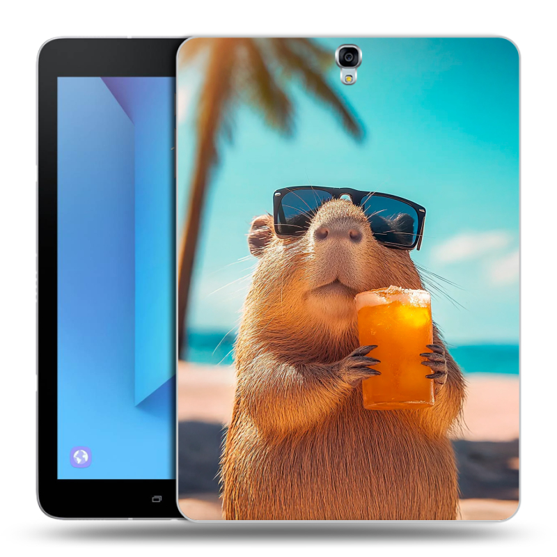 Силиконовый чехол на планшета Samsung Galaxy Tab S3 с принтом Капибара Силиконовый чехол на планшета Samsung Galaxy Tab S3 с принтом Капибара