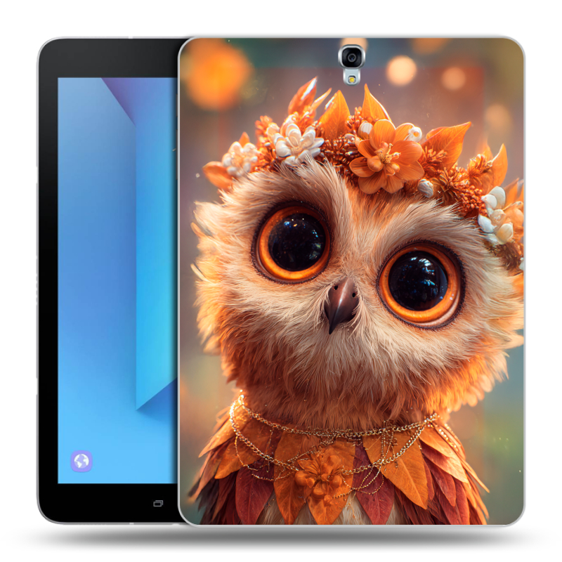 Силиконовый чехол на Samsung Galaxy Tab S3 с принтом Милая сова Силиконовый чехол на Samsung Galaxy Tab S3 с принтом Милая сова