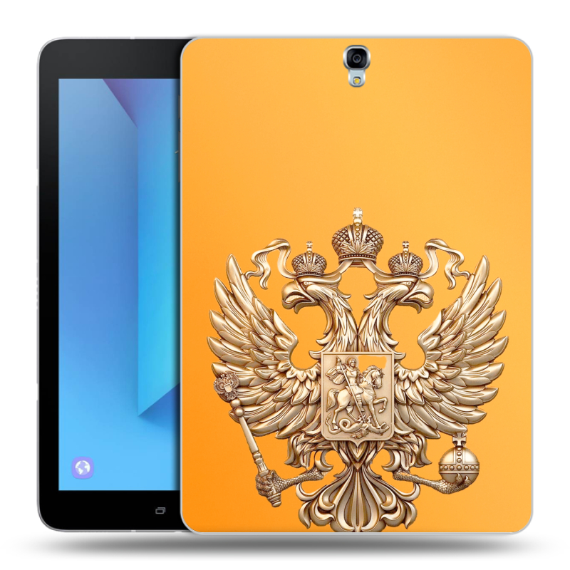 Силиконовый чехол на Samsung Galaxy Tab S3 с принтом Герб Флаг России Силиконовый чехол на Samsung Galaxy Tab S3 с принтом Герб Флаг России