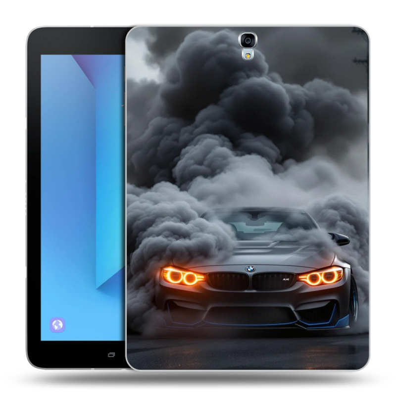 Силиконовый чехол на Samsung Galaxy Tab S3 с принтом BMW БМВ Силиконовый чехол на Samsung Galaxy Tab S3 с принтом BMW БМВ