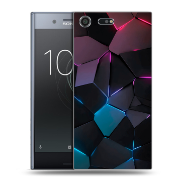 Силиконовый чехол на Sony Xperia XZ Premium с принтом Геометрия неона Силиконовый чехол на Sony Xperia XZ Premium с принтом Геометрия неона