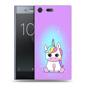 Силиконовый чехол на Sony Xperia XZ Premium с принтом Единорог Силиконовый чехол на Sony Xperia XZ Premium с принтом Единорог