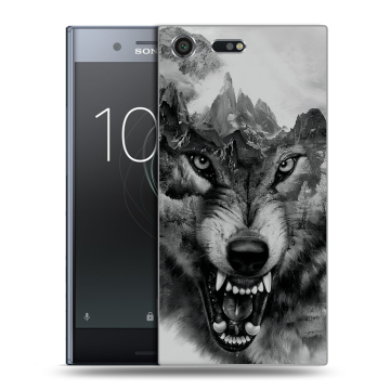 Силиконовый чехол на Sony Xperia XZ Premium с принтом Волк Силиконовый чехол на Sony Xperia XZ Premium с принтом Волк