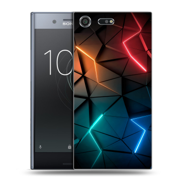 Силиконовый чехол на Sony Xperia XZ Premium с принтом Абстракция неон Силиконовый чехол на Sony Xperia XZ Premium с принтом Абстракция неон