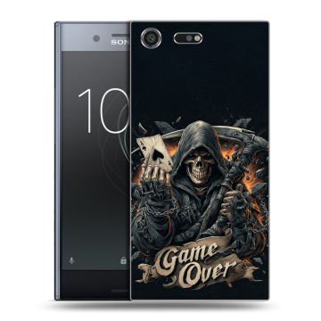 Силиконовый чехол на Sony Xperia XZ Premium с принтом Скелет карты Силиконовый чехол на Sony Xperia XZ Premium с принтом Скелет карты