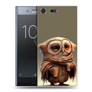 Силиконовый чехол на Sony Xperia XZ Premium с принтом Сова Силиконовый чехол на Sony Xperia XZ Premium с принтом Сова