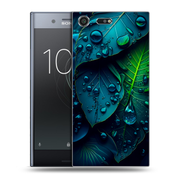 Силиконовый чехол на Sony Xperia XZ Premium с принтом Листья Силиконовый чехол на Sony Xperia XZ Premium с принтом Листья