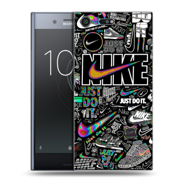 Силиконовый чехол на Sony Xperia XZ Premium с принтом Найк Силиконовый чехол на Sony Xperia XZ Premium с принтом Найк