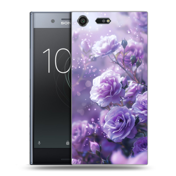 Силиконовый чехол на Sony Xperia XZ Premium с принтом Розы цветы Силиконовый чехол на Sony Xperia XZ Premium с принтом Розы цветы