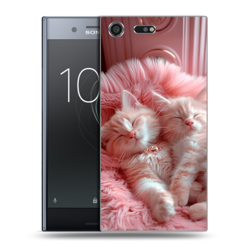 Силиконовый чехол на Sony Xperia XZ Premium с принтом котята котики Силиконовый чехол на Sony Xperia XZ Premium с принтом котята котики