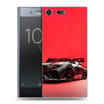 Силиконовый чехол на Sony Xperia XZ Premium с принтом Мерседес Mercedes AMG