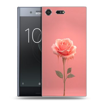 Силиконовый чехол на Sony Xperia XZ Premium с принтом Розовая роза