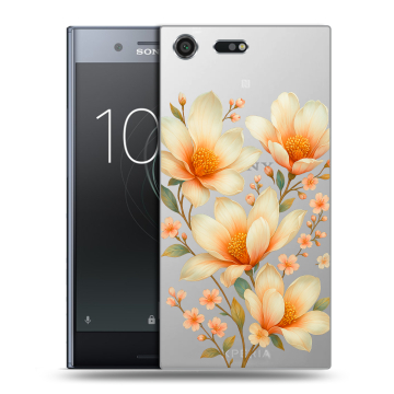 Силиконовый чехол на Sony Xperia XZ Premium с принтом Цветы