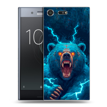 Силиконовый чехол на Sony Xperia XZ Premium с принтом Медведь