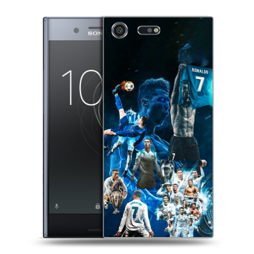 Силиконовый чехол на Sony Xperia XZ Premium с принтом Реал Роналдо Силиконовый чехол на Sony Xperia XZ Premium с принтом Реал Роналдо