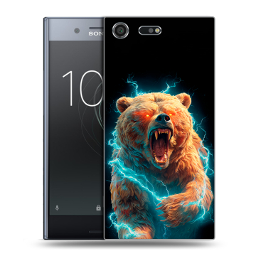 Силиконовый чехол на Sony Xperia XZ Premium с принтом Медведь