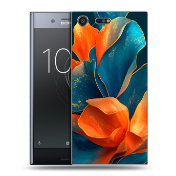 Силиконовый чехол на Sony Xperia XZ Premium с принтом Цветы
