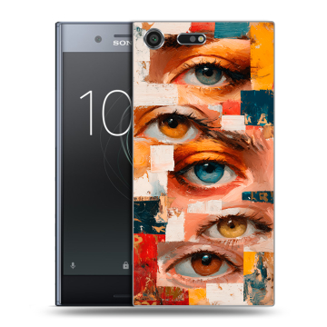 Силиконовый чехол на Sony Xperia XZ Premium с принтом Модный принт