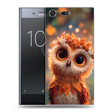 Силиконовый чехол на Sony Xperia XZ Premium с принтом Милая сова