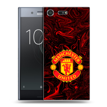 Силиконовый чехол на Sony Xperia XZ Premium с принтом Manchester United