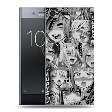 Силиконовый чехол на Sony Xperia XZ Premium с принтом Ahegao Ахегао Аниме