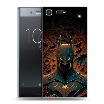 Силиконовый чехол на Sony Xperia XZ Premium с принтом Batman Бэтмен