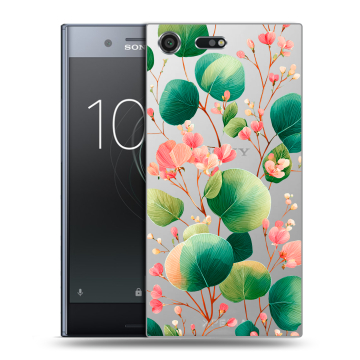 Силиконовый чехол на Sony Xperia XZ Premium с принтом женский