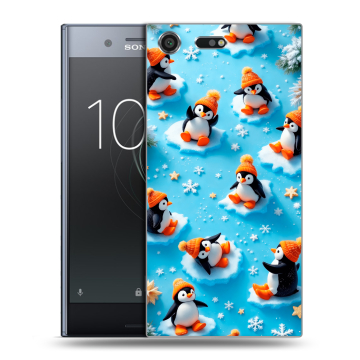 Силиконовый чехол на Sony Xperia XZ Premium с принтом Новый год