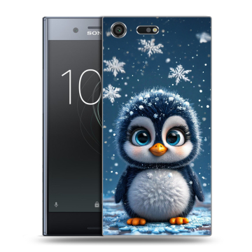 Силиконовый чехол на Sony Xperia XZ Premium с принтом Новый год