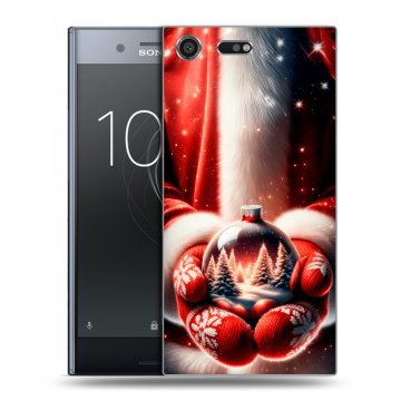Силиконовый чехол на Sony Xperia XZ Premium с принтом Новый год