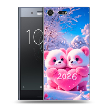 Силиконовый чехол на Sony Xperia XZ Premium с принтом Новый год