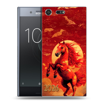 Силиконовый чехол на Sony Xperia XZ Premium с принтом Новый год