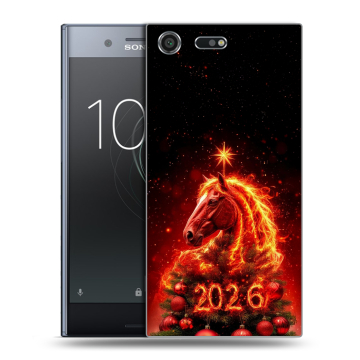 Силиконовый чехол на Sony Xperia XZ Premium с принтом Новый год
