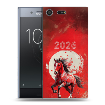 Силиконовый чехол на Sony Xperia XZ Premium с принтом Новый год
