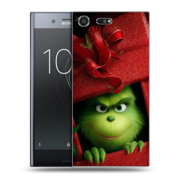 Силиконовый чехол на Sony Xperia XZ Premium с принтом Новый год