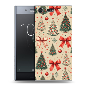 Силиконовый чехол на Sony Xperia XZ Premium с принтом Новый год