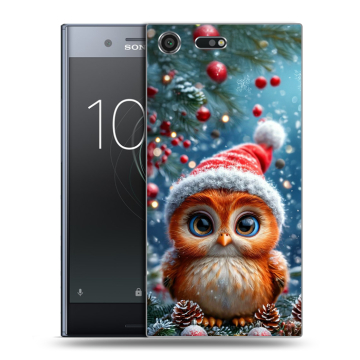 Силиконовый чехол на Sony Xperia XZ Premium с принтом Новый год