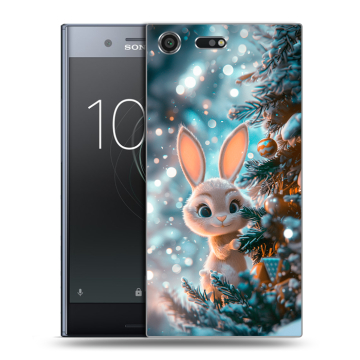 Силиконовый чехол на Sony Xperia XZ Premium с принтом Новый год