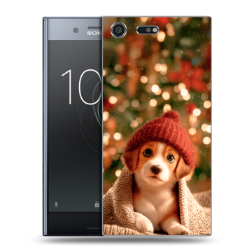 Силиконовый чехол на Sony Xperia XZ Premium с принтом Новый год