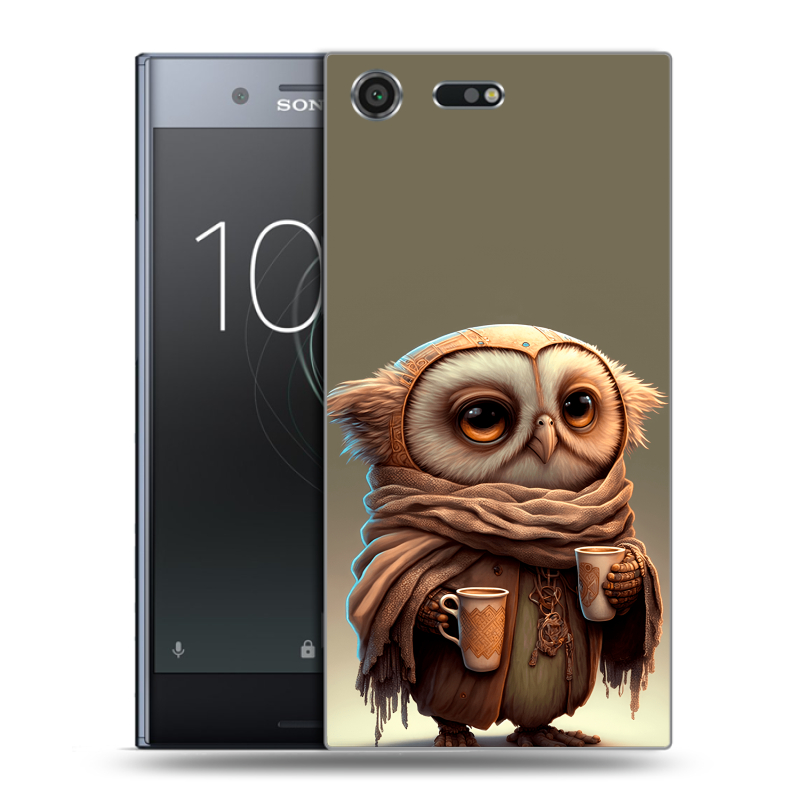 Силиконовый чехол на Sony Xperia XZ Premium с принтом Сова Силиконовый чехол на Sony Xperia XZ Premium с принтом Сова